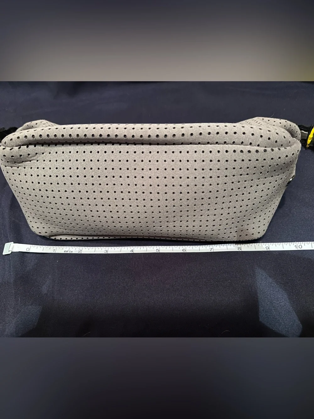 Mayamar NWT Perforated Neoprene Cosmetic Makeup Travel Pouch Bag Gray Large